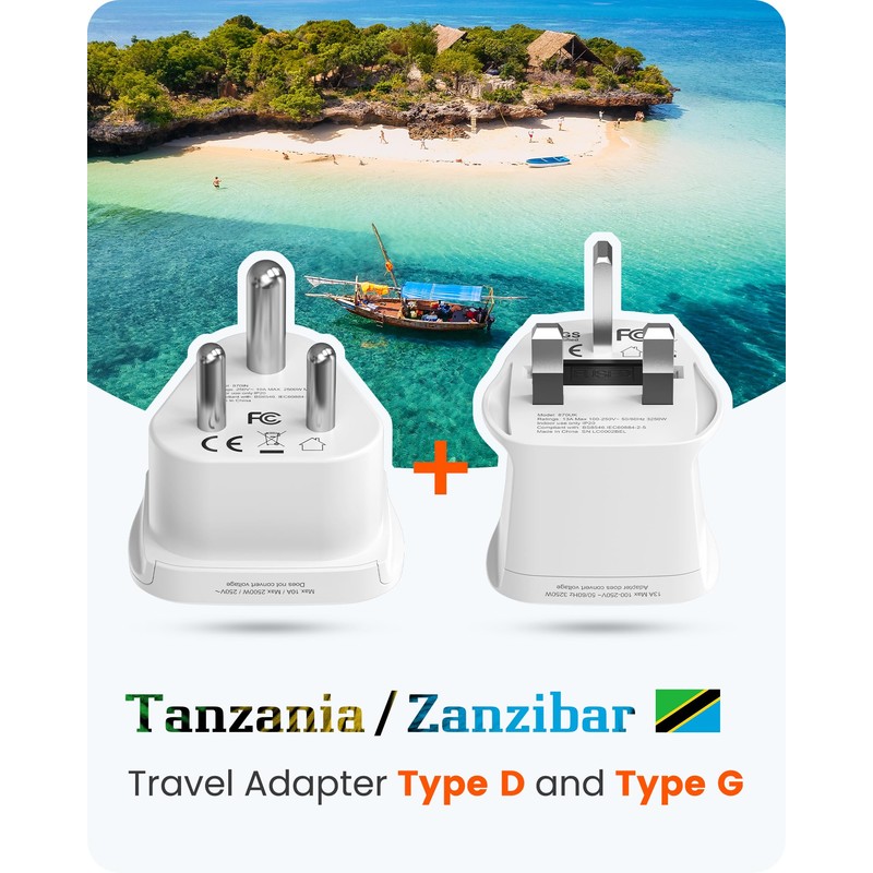 LENCENT Type D and G Travel Adapter Plug Adapter for