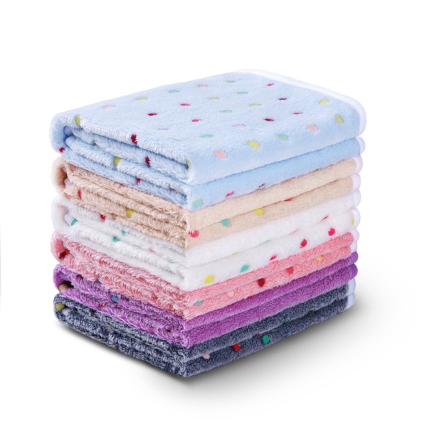 1 Pack 6 Blankets Dog Cat Soft Fluffy Fleece Pet