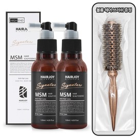 Hairjoy MSM Hair Loss Essence Signature High-End 120ml / 헤어조이 MSM 탈모 에센스 시그니처 하이엔드 120ml X 2개 + 볼륨 헤어 브러쉬 증정