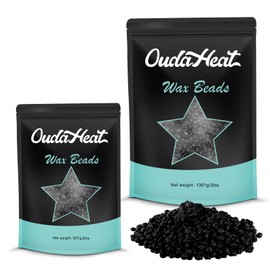 OudaHeat 5lb Refill Bulk Wax Beads for Hair Removal, Hard Waxing Beads for Sensitive Skin Coarse Hair, Gentle Spa Wax Beans for Body Bikini Face Leg Armpit Back Chest, Black