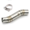 Exhaust Muffler Tip Mid Link Pipe Black Set Fits Honda