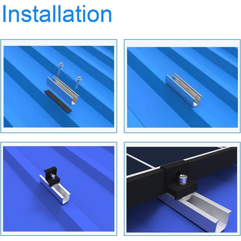Cokritsm Solar Panel Brackets Holder Kit 30mm/35mm Universal Z-Bracket Holder
