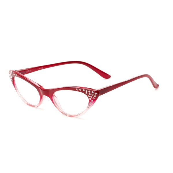 Readers Readers.com Reading Glasses: The Paulina, Plastic Cat Eye Style