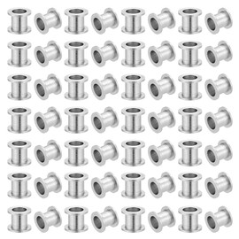 UNICRAFTALE Aproximadamente 100 Cuentas de Columna de Acero Inoxidable con Forma de Paracaídas, Cuentas con Orificio de 3,5 Mm, Cuentas Espaciadoras con Ranura, Cuentas de Cordón para Pulseras, Collar