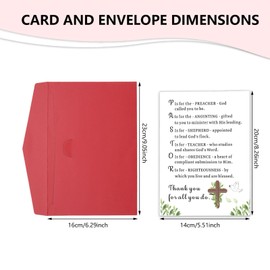 Aeonovs Pastor Appreciation Cards, Pastor Appreciation Gifts for Men Women, Thank You Card for Pastors Clergy, Christmas Anniversary Birthday Card for Pastors Preacher Ministrer, Church Stuff