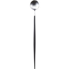 Cutipol GO.26 Single Item Long Ice Cream Spoon, GOA, Silver x Black