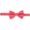 Stacy Adams Men's Satin Solid Bow Tie, Hot Pink, One