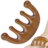 Wooden Scalp Massage Comb Natural Wide Tooth Hair Tool Meridian