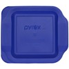 Pyrex 8" Square Baking Dish with Blue Plastic Lid