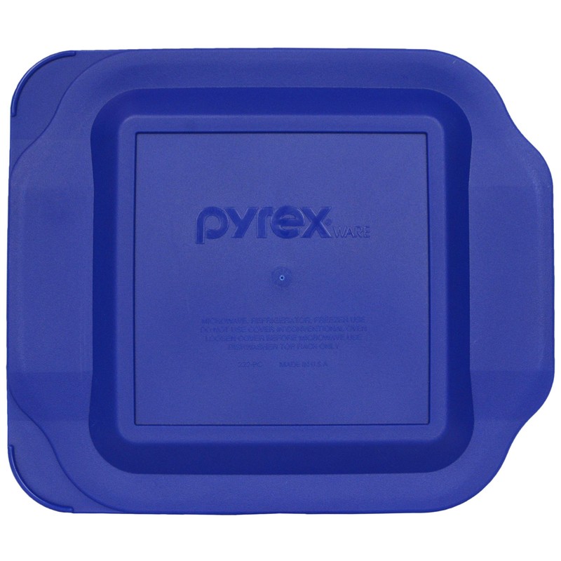 Pyrex 8" Square Baking Dish with Blue Plastic Lid