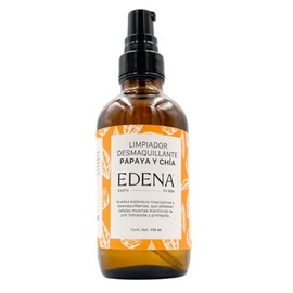 EDENA | Limpiador y Desmaquillante Facial en Aceite | Papaya y Chía | Elimina Impurezas y Maquillaje | Nutrición y Limpieza Profunda | Exfoliación Suave y Renovación Celular | Contenido 110 ml
