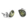 Ian and Valeri Co. Green Amber Sterling Silver Stud Earrings