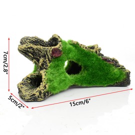 GKYZBB Aquarium Ornament - Fish Tank Cave Hideout Rockery for Office and Home Decoration (Timber-C)