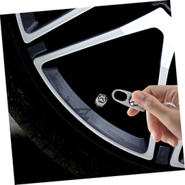 Emblemas 4 Piezas Válvula De Neumático Tapones De Válvulas con Huella De Pata Junta De Tapa De Valvulas Juntas De Tapa De Valvulas Acero Inoxidable De Aluminio Decorar
