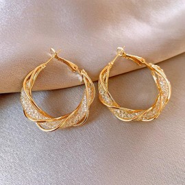 HUGE TOMATO Hoop Earrings Silver 925 Gold for Women Hypoallergenic Hoop Earrings Gold Large for Women, Silver, No Gemstone