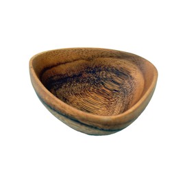 PACIFIC MERCHANTS AcaciawareThree-Sided Bowl, 4" x 4" x 1.5", Set of 4, Sustainable, Eco-Friendly, Acacia wood Bowl Set
