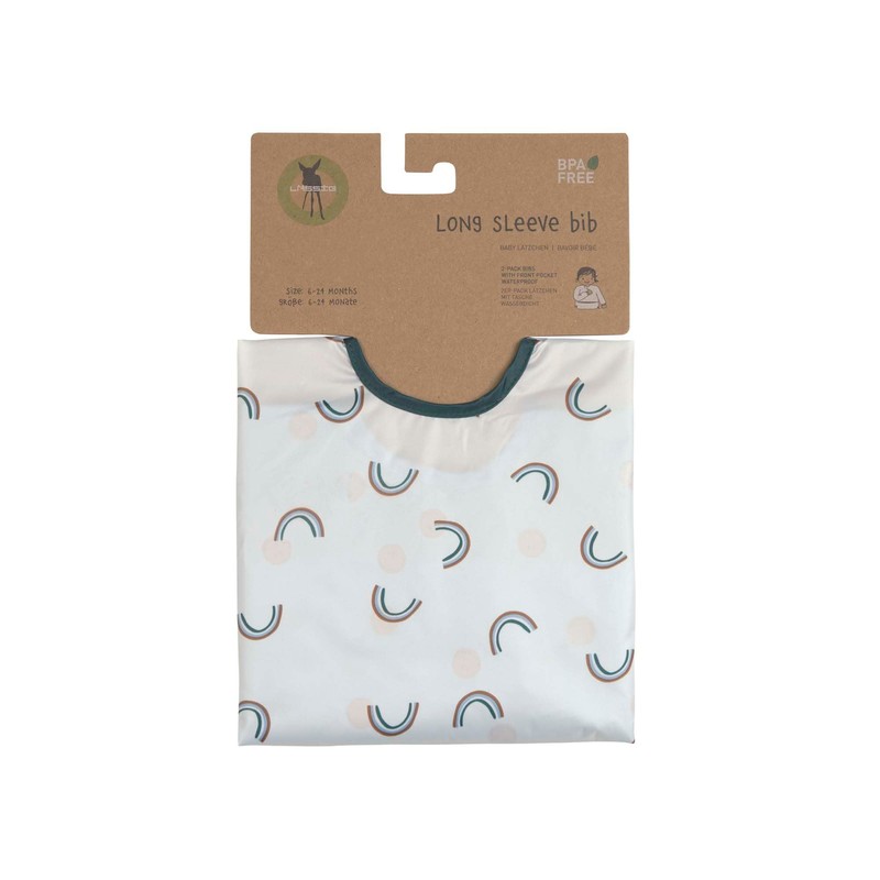 LÄSSIG Baby Long Sleeve Bib Set (2 Pieces) for Tying
