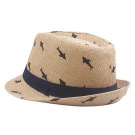 NICEYEA Children's Boys Panama Hat Topper Sun Hat Summer Hat Beach Hat Straw Hat Jazz Hat Sun Protection UV Protection Outdoor Hat 6-13 Years, brown