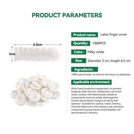 AIMEKE Pack of 1000 Latex Finger Cots Natural Antistatic Gloves Finger Protection Security Non-Slip Disposable Fingertip Protection Universal M