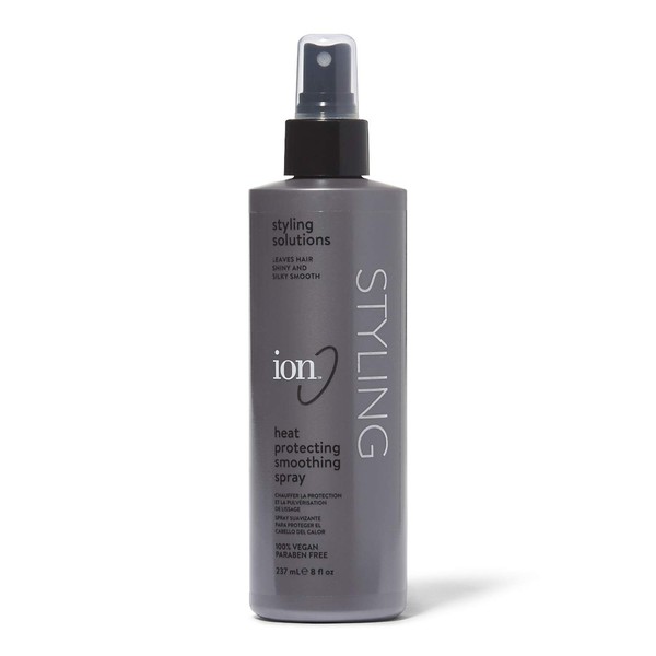 Ion Smoothing Heat Protectant Spray, 8 fl oz, Vegan, Paraben Free, Lightweight, Improves Manageability, Reduces Drying Time