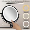 JANEEVA 8" Wall Mounted Lighted Makeup Mirror,Rechargeable Double Sided 1X/10X