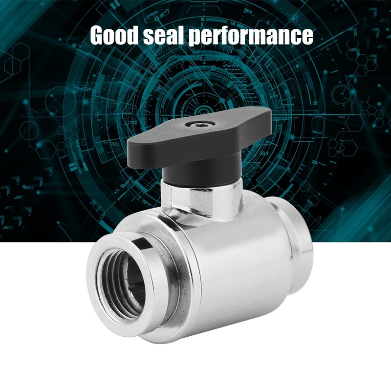 G1/4" Internal Thread Silver Water Ball Valve for Computer Water