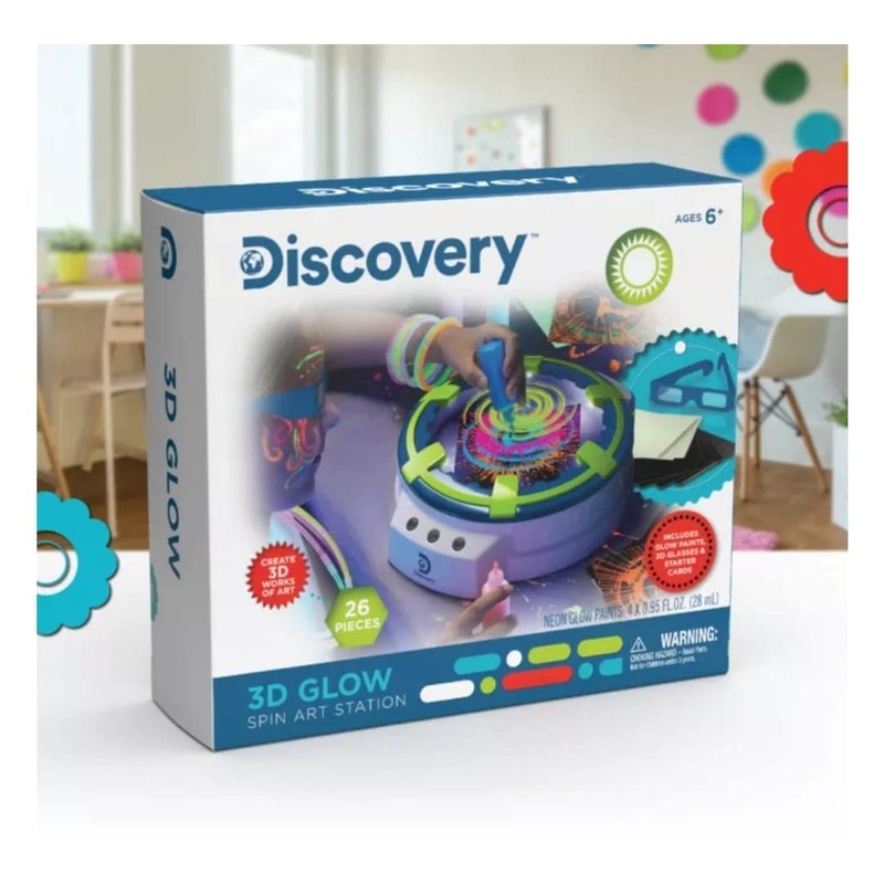 Discovery™ Kids 3D Spin Art Light-Up Swirl Design