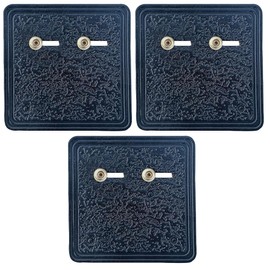 Wrestling Belt Wall Mount Black Leather Heavy Duty Universal Replica Belt Fits Hanging Display Solutions (3 Pack, Black)