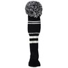 Longridge Fairway Pom Pom Golf Head Cover - White/Black, WCNOPPFW