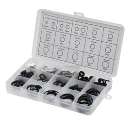 Dapetz ® 225pc Rubber O Rings Assorted Box Mixed Pack Of Metric O-rings Tap Washers Seals For Repairing Leaky Garden Hose Connectors, Jet Washes And Pond Maintinence