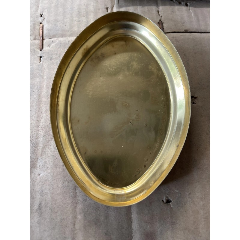 Lamp OVAL SOLID BRASS LAMP STAMPED BACKPLATE 6”LONG X 4