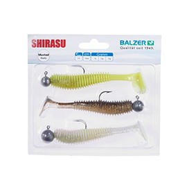 Akiri 6123009 Worm Set 10 cm / Shirasu Soft Lure Set with Jigheads