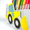KAJAWIS Desk Organiser, Excavator, 3D Pencil Holder, Car Pencil Case,