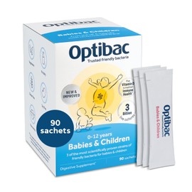 Optibac Probiotics Babies & Children - Probiotic for Immune System Support with Vitamin D Booster & 3 Billion Bacterial Cultures - 90 Sachets