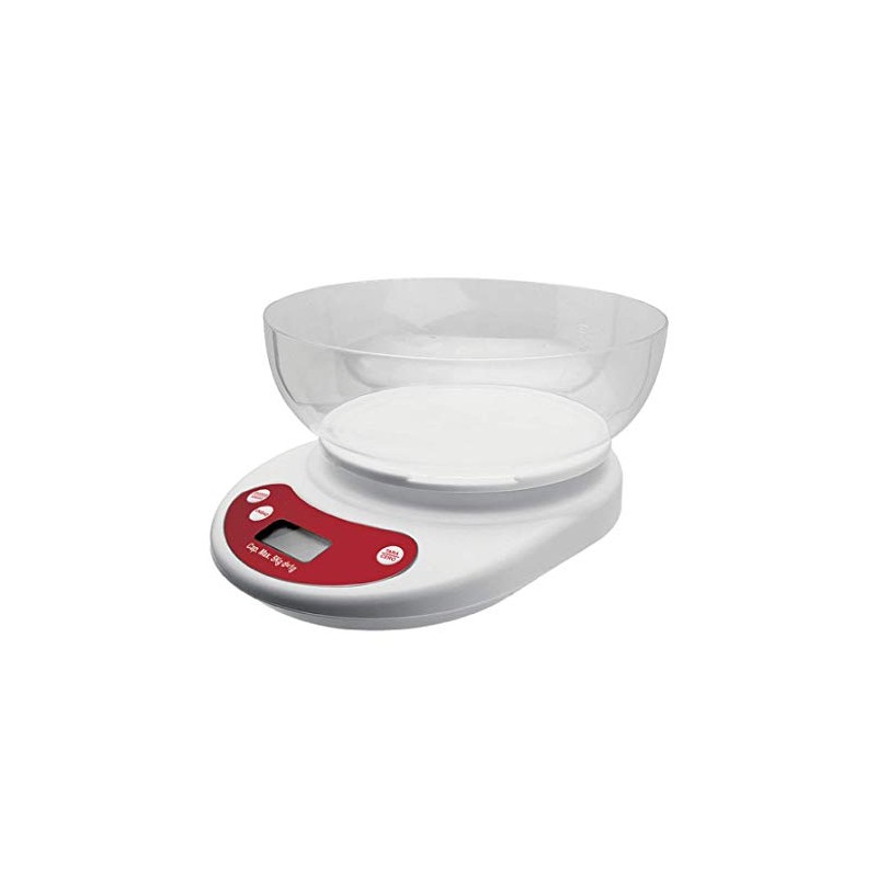 Ekco Báscula Digital Para cocina con Tazón Evolution Color Blanco,