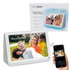 PhotoShare MyLuma LED 7” WiFi Digital Photo Frame with LEDs and Soft Touch Back Panel | Send Photo or Video from Phone to Digital Picture Frame | White Lightning Finish