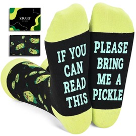 Zmart Fun Pickle Socks Pickle Gifts For Women Men, Pickle Gifts For Pickle Lovers, Food Socks
