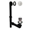 Westbrass Y593144CP 14" Black Tubular Bath Waste & Overflow Assembly