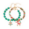 TOFBS Women's Christmas Festive Bracelet Set of 2 Christmas Bangles