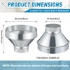Otoolling 8 Inch to 4 Inch Duct Reducer Increaser Galvanized