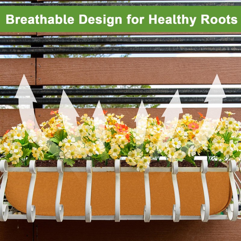 Lconvicely Window Box Liners - Breathable Felt Planter Liners for