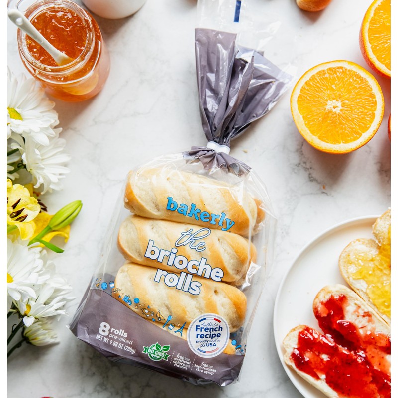 bakerly Brioche Rolls Pack of 4, 8-Count (32 Total Brioche