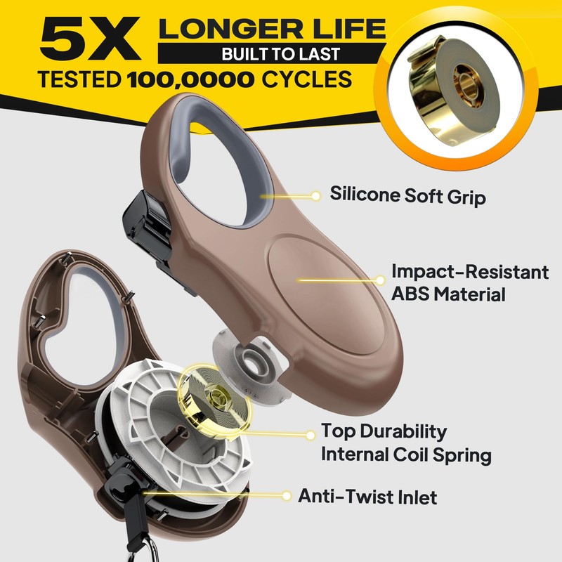 Fida Retractable Dog Leash, 16 ft Dog Walking Leash for