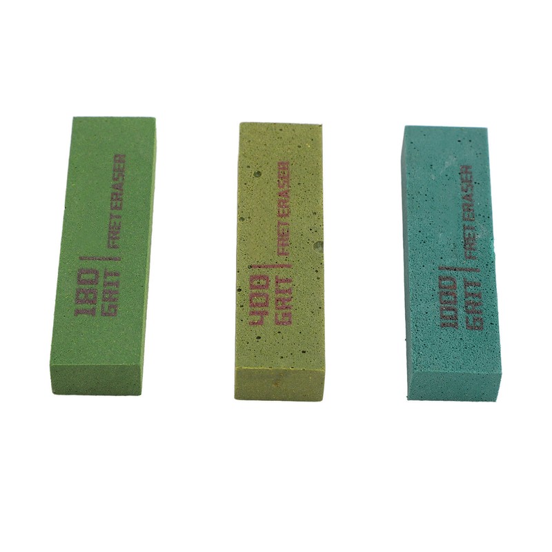 3pcs Guitar Fret Erasers Guitar Fret Polishing Abrasive Rubber Blocks