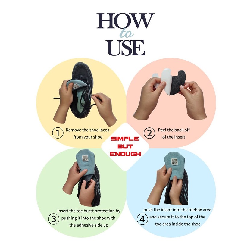 AID H365, Shoe Hole Toebox Toeburst Blowout Prevention Repair Self