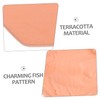 MAGICLULU Terracotta Fish Pattern Sugar Softener Reusable Sugar Disc for