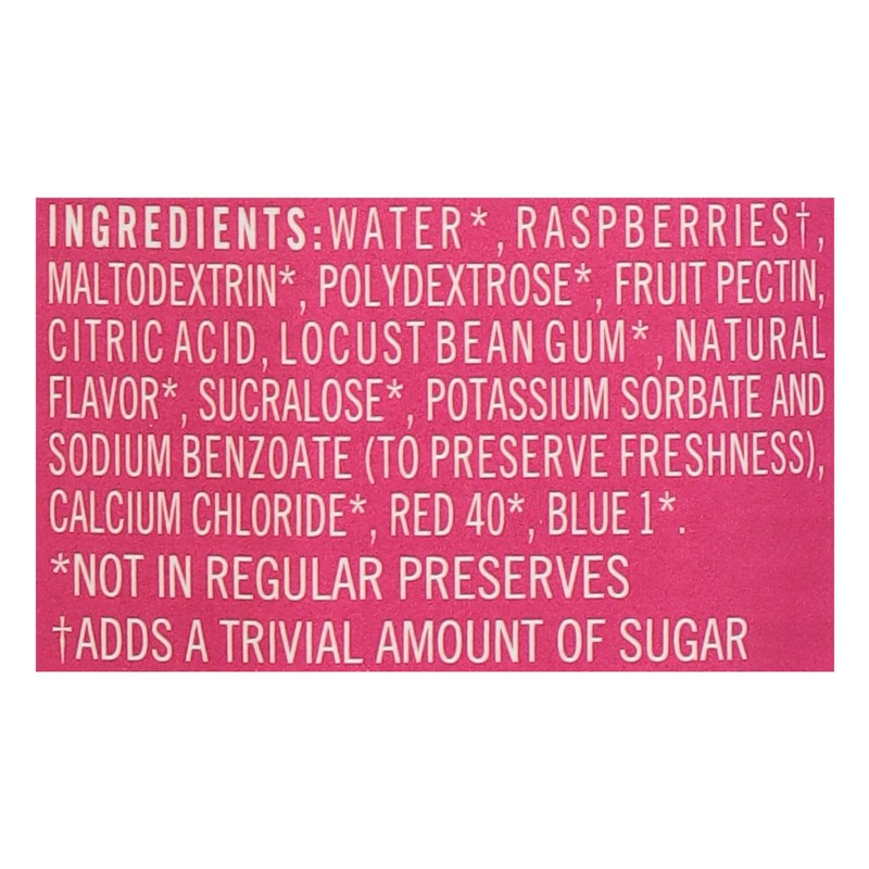 Polaner Sugar Free with Fiber, Seedless Raspberry Preserves, 13.5 Ounce