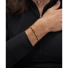 Cherry Tree Collection - Small, Medium, Large Sizes - Gemstone Beaded Bracelets For Women and Men - 4mm Round Beads (Picture Jasper - Small)