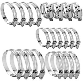 S-NET SN-336-HB 20 Stainless Steel Hose Band Set, Clamp, Automobile, Machinery, Adjustable, Fixed, Pipe Tightening, Screw Type, Tool, Modified Car