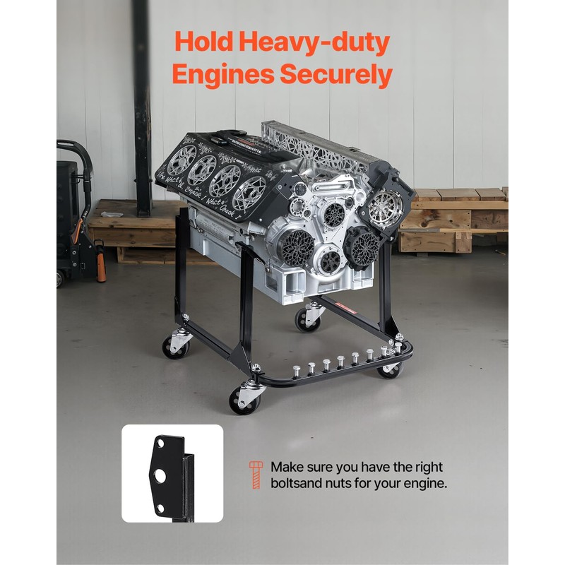 VEVOR Engine Stand, 750 LBS Load Capacity Engine Motor Stand,